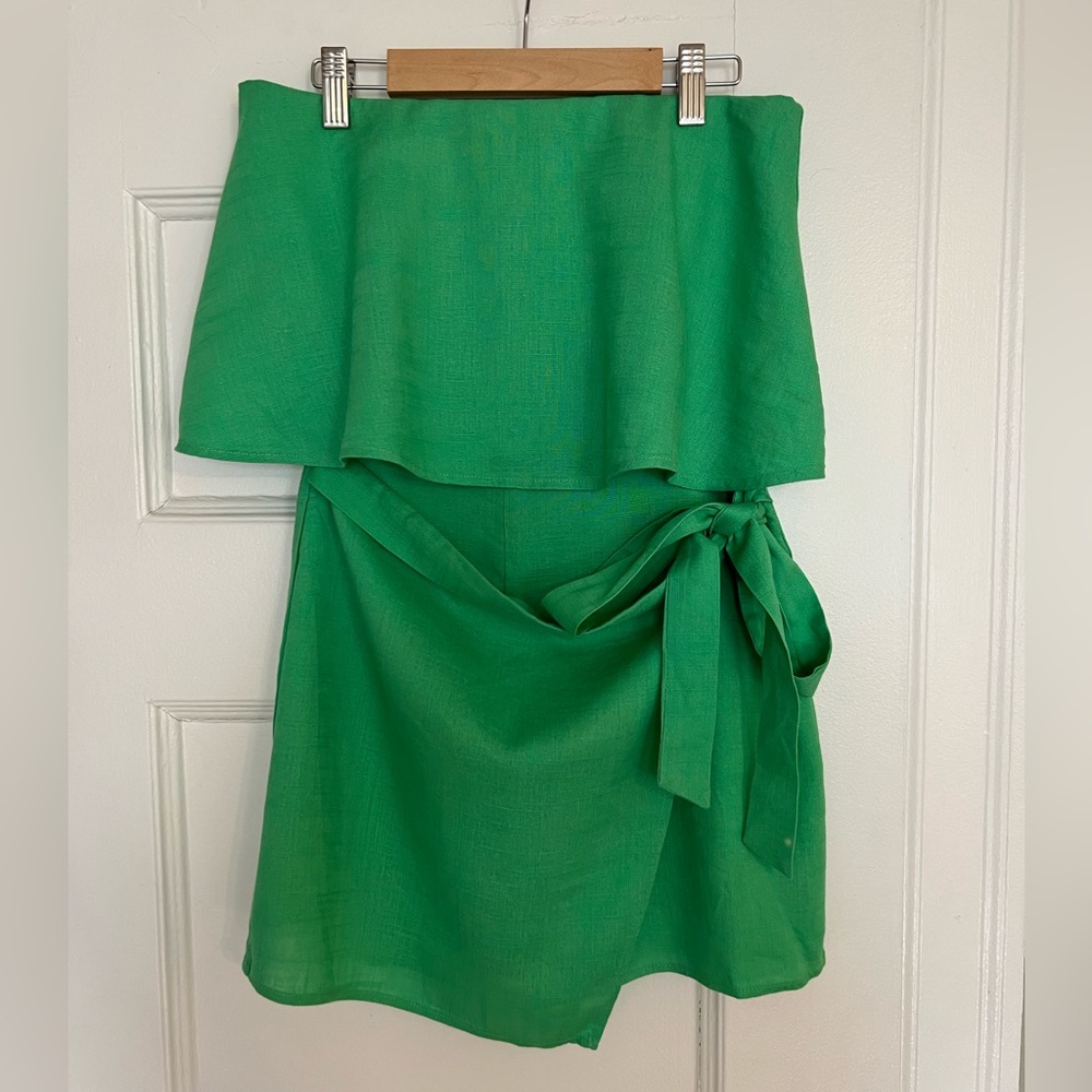 Vici Dolls Blue Blush Green strapless romper